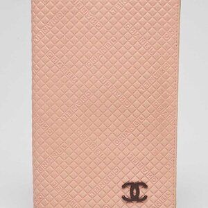Chanel Beige Embossed Lambskin Leather L Yen Wallet